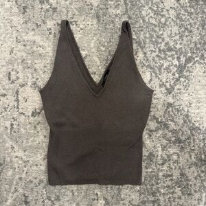 Guess Black V-Neck Ribbed Camisole